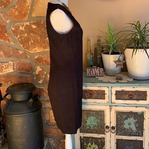 Natori Sleeveless Black Checked Dress - Picture 4 of 10